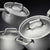 Wolstead Pro Steel 3pc Triply Stainless Steel Saucepan Set