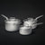 Wolstead Pro Steel 3pc Triply Stainless Steel Saucepan Set