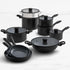 Wolstead Stonetek Ultra 10pc Cookware Set Black