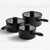 Wolstead Stonetek Ultra 3pc Saucepan Set Black