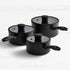 Wolstead Stonetek Ultra 3pc Saucepan Set Black