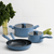 Wolstead Stonetek Ultra 4pc Cookware Set Denim