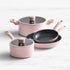 Wolstead Stonetek Ultra 4pc Cookware Set Dusty Pink