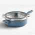 Wolstead Stonetek Ultra Saute Pan with Steamer 28cm Denim