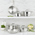 Wolstead Steeltek Ultra 6pc Stainless Steel Cookware Set