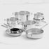 Wolstead Steeltek Ultra 9pc Stainless Steel Cookware Set